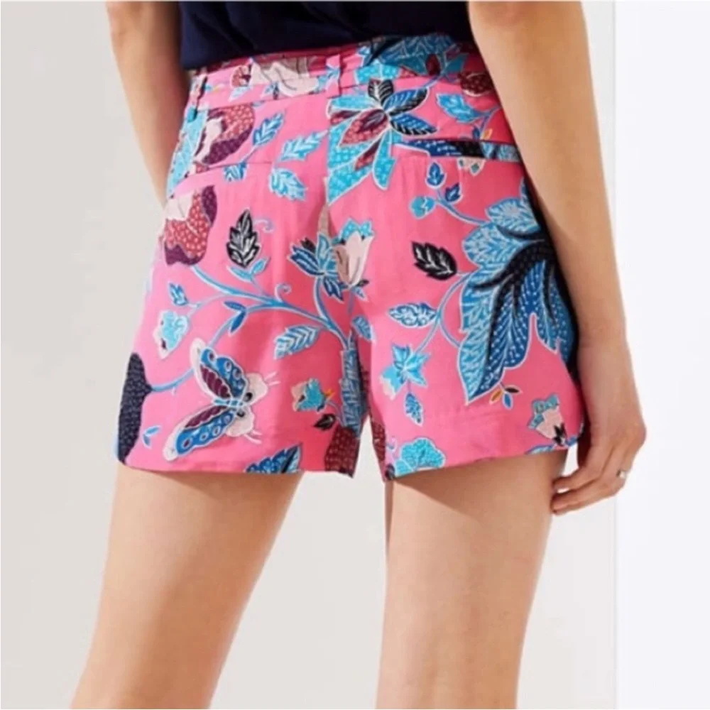 Ann Taylor Loft  Floral Tie Waist Shorts